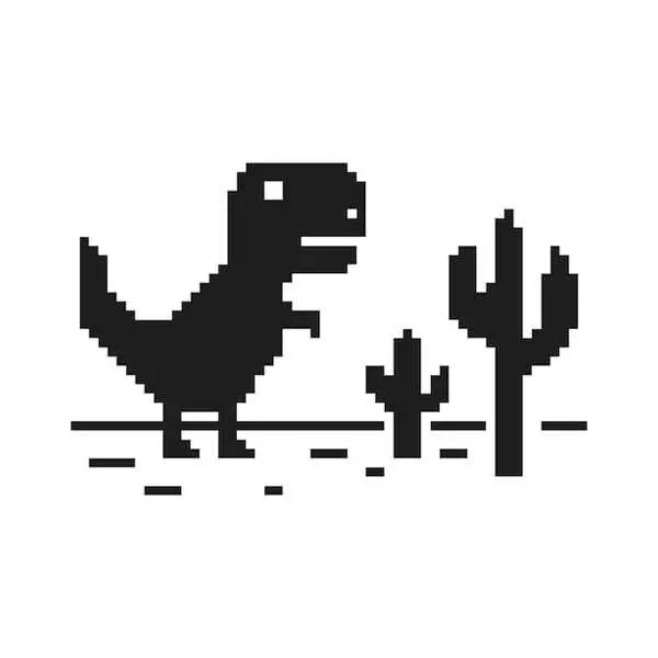 Динозавр пиксельный