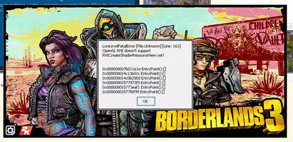 Fatal Error в Borderlands 3 - как решить проблему