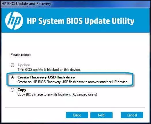 Восстановление BIOS HP с помощью флеш-накопителя